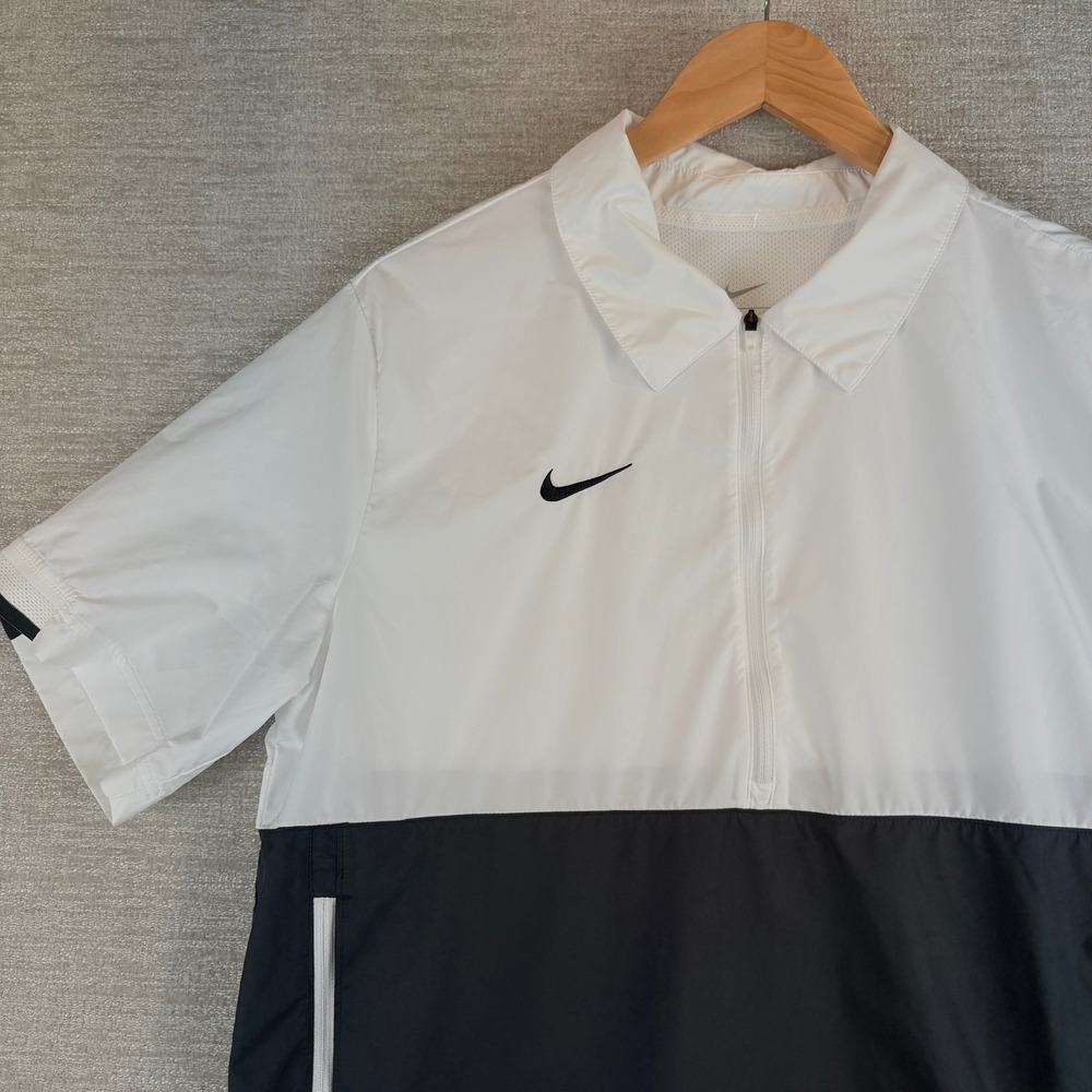 Nike Activewear Coaches Lightweight Jacket 1/4 Zip Windbreaker XL Colorblock EUC